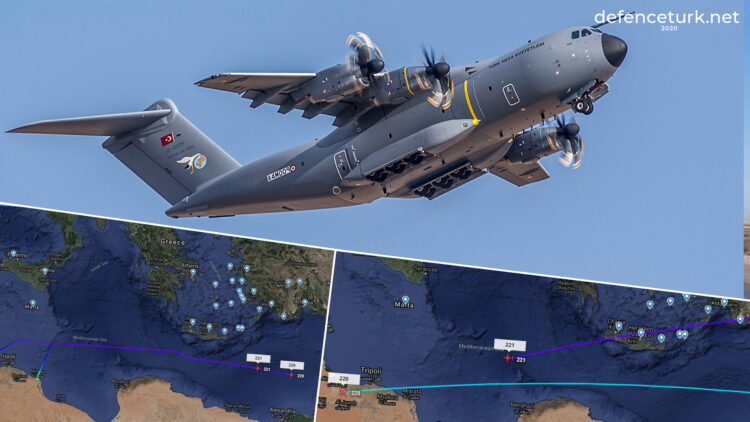 TSK’ya ait iki adet A400M nakliye uçağı Libya’ya uçuş gerçekleştirdi