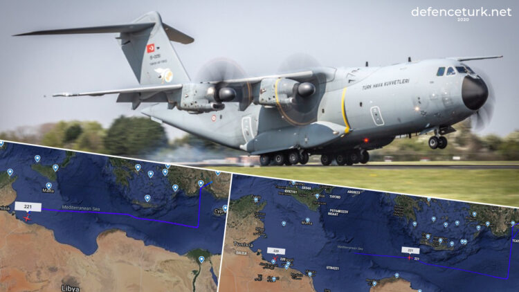 TSK’ya ait iki adet A400M nakliye uçağı Vatiye Hava Üssüne uçuş gerçekleştirdi