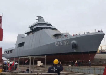 Anadolu Tersanesinin Katar Donanması için inşa ettiği ikinci silahlı eğitim gemisi denize indirildi