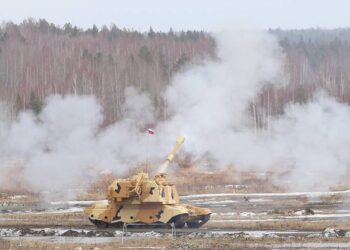 Orlan-10E keşif İHA ile 155 mm Msta-S obüsü “müşterek” kullanımı