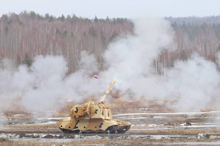 Orlan-10E keşif İHA ile 155 mm Msta-S obüsü “müşterek” kullanımı