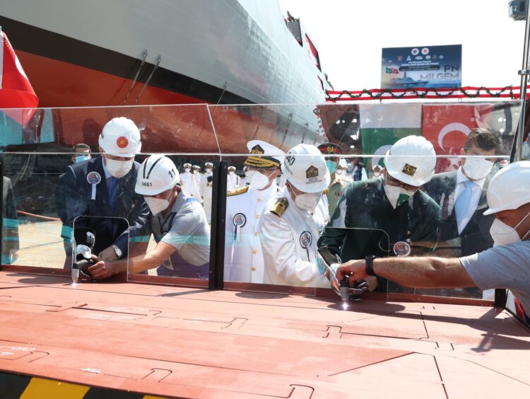 Açık Deniz Karakol Gemisi Projesi 1’inci geminin Sac Kesim Töreni gerçekleştirildi