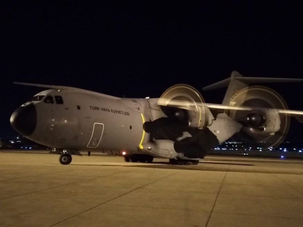 Güney Afrika Cumhuriyeti’ne yardım malzemelerini taşıyan TSK’ya ait A400M Kayseri’den hareket etti