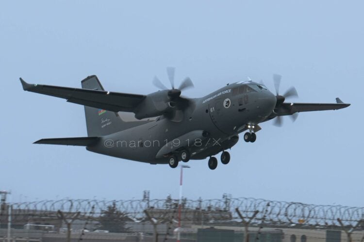 Azerbaycan’ın yeni nakliye uçağı görüntülendi