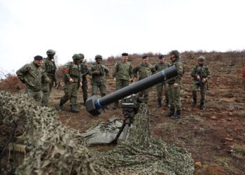 Kosova Ordusu’nun tatbikatında OMTAS detayı