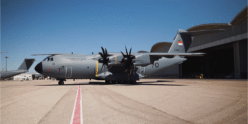 Endonezya'ya ait ilk A400M nakliye uçağı (Görsel: Airbus Defence X hesabı)