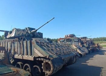 ABD’nin zırhlı aracı Rus topuyla görüntülendi