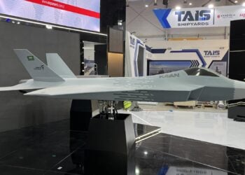 TUSAŞ’tan Suudi Arabistan bayraklı KAAN maketi