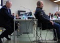 Special Agent James Shackelton, an Army CID Polygraph Examiner conducts a live demonstration on the use of the polygraph on a willing volunteer from the audience an the 31st International Forensic Seminar in Baden-Württemberg Polizei Hochschule Sept. 18, 2024.