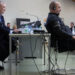 Special Agent James Shackelton, an Army CID Polygraph Examiner conducts a live demonstration on the use of the polygraph on a willing volunteer from the audience an the 31st International Forensic Seminar in Baden-Württemberg Polizei Hochschule Sept. 18, 2024.